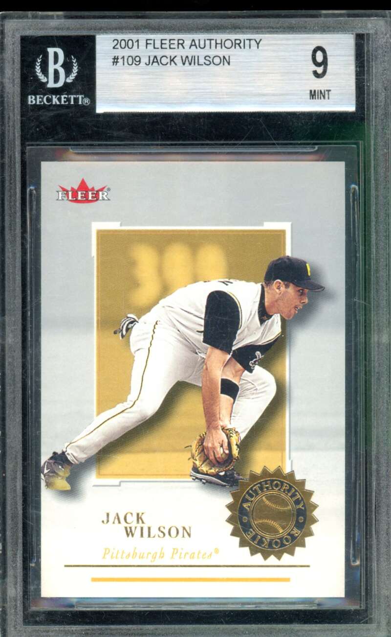 Jack Wilson Card 2001 Fleer Authority #109 BGS 9 Image 1