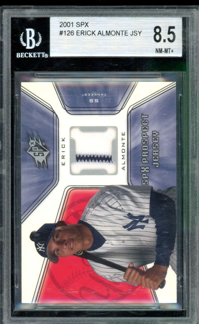 Erick Almonte Rookie Card 2001 SPX Jersey #126 BGS 8.5 Image 1