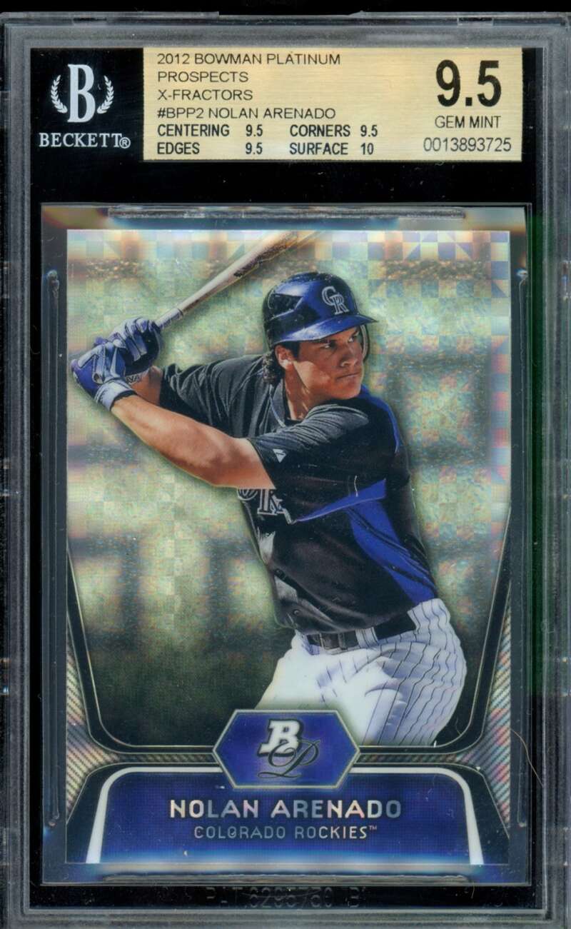 Nolan Arenado Card 2012 Bowman Platinum Prospects X-Fractors #BPP2 BGS 9.5 Image 1