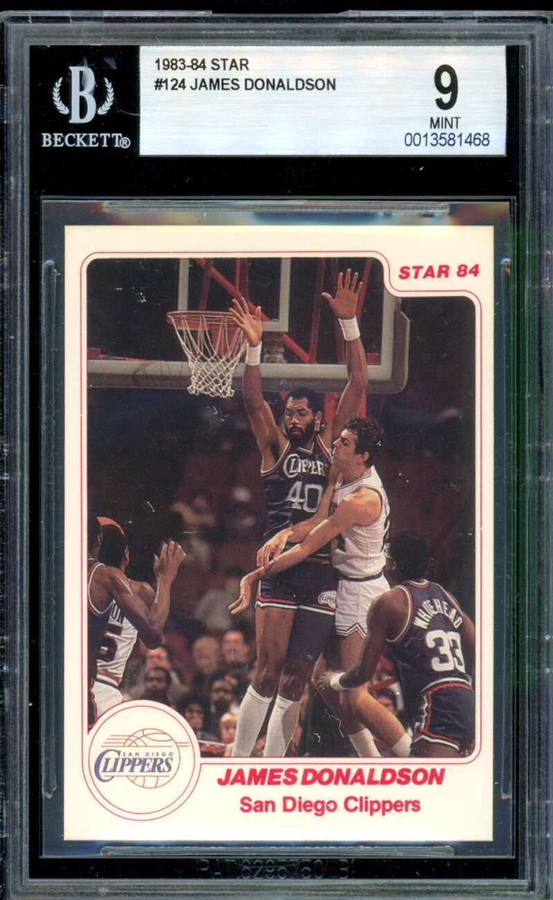 James Donaldson Card 1983-84 Star #124 BGS 9 Image 1