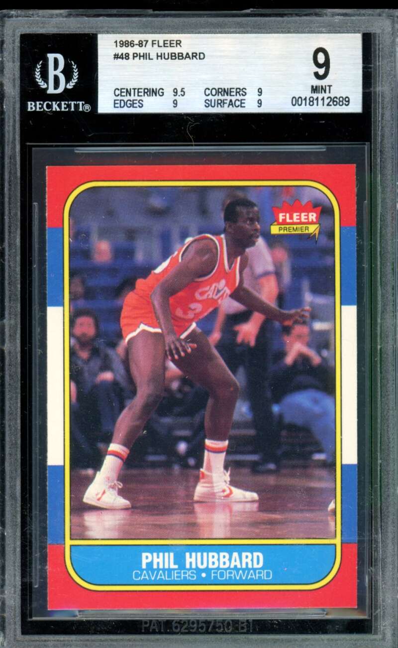 Phil Hubbard Card 1986-87 Fleer #48 BGS 9.5 Image 1