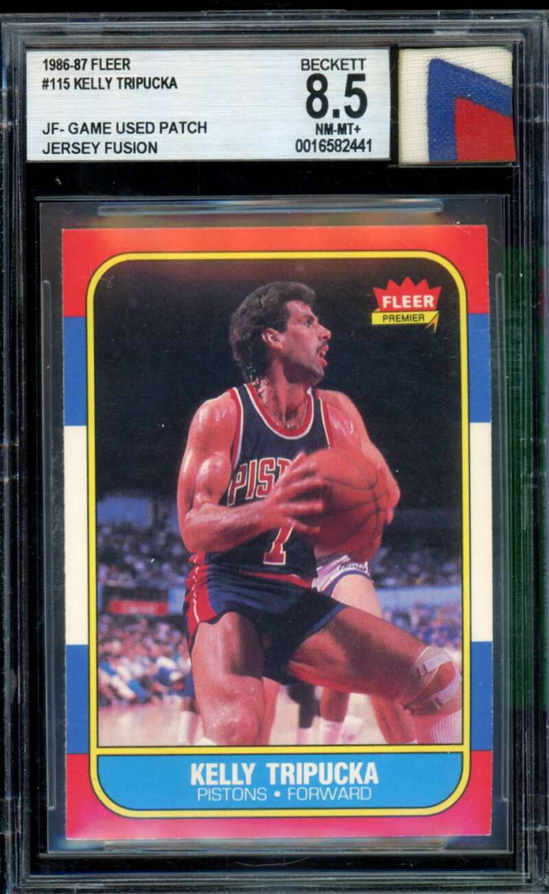Kelly Tripucka Rookie Card 1986-87 Fleer Jersey Fusion #115 BGS 8.5 Image 1