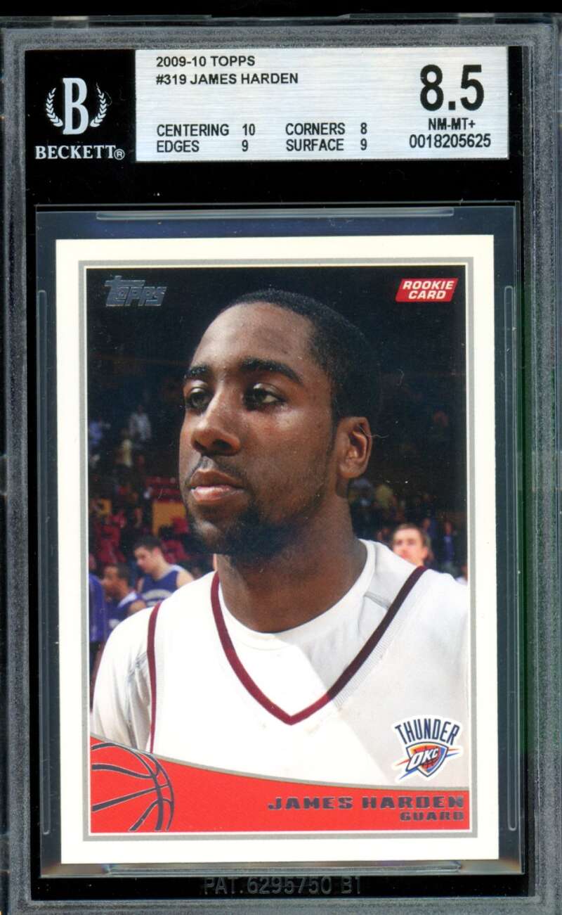 James Harden Rookie Card 2009-10 Topps #319 BGS 8.5 Image 1