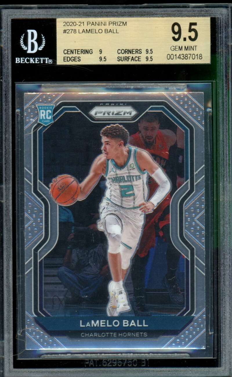 LaMelo Ball Rookie Card 2020-21 Panini Prizm #278 BGS 9.5 Image 1