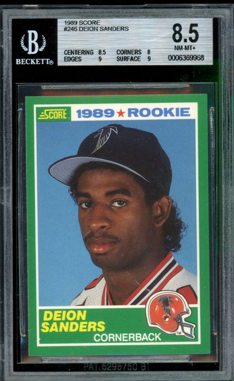 Deion Sanders Rookie Card 1989 Score #246 BGS 8.5 Image 1