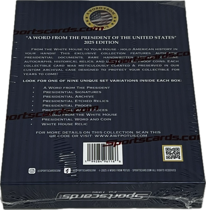 2025 POTUS A Word from the President Hobby Box Image 2