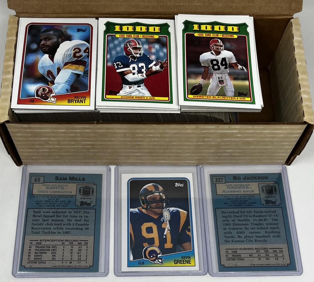 1988 Topps Football Hand Collated Set 1-396  PLUS 1000 Yard Club Set 1-28 Image 2