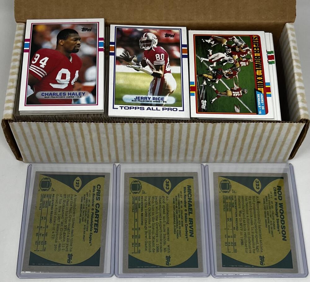 1989 Topps Football Hand Collated Complete Set 1-396  Michael Irvin Rod Woodson RC Image 2