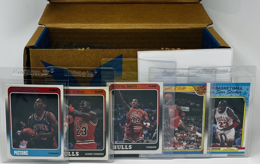 1988-89 Fleer Basketball Hand Collate Complete Set 1-132 plus Sticker Set 1-11 Image 1