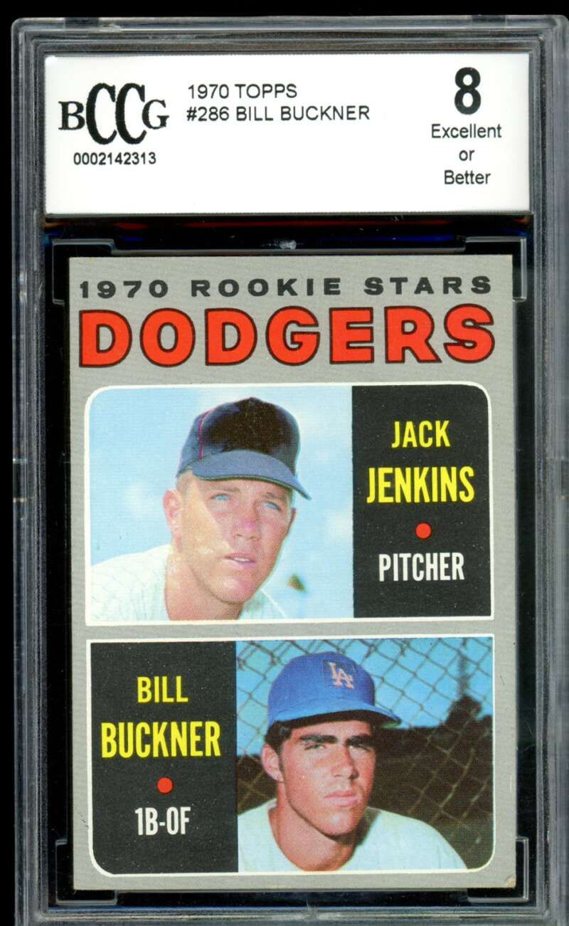 Bill Buckner Rookie Card 1970 Topps #286 BGS BCCG 8 Image 1