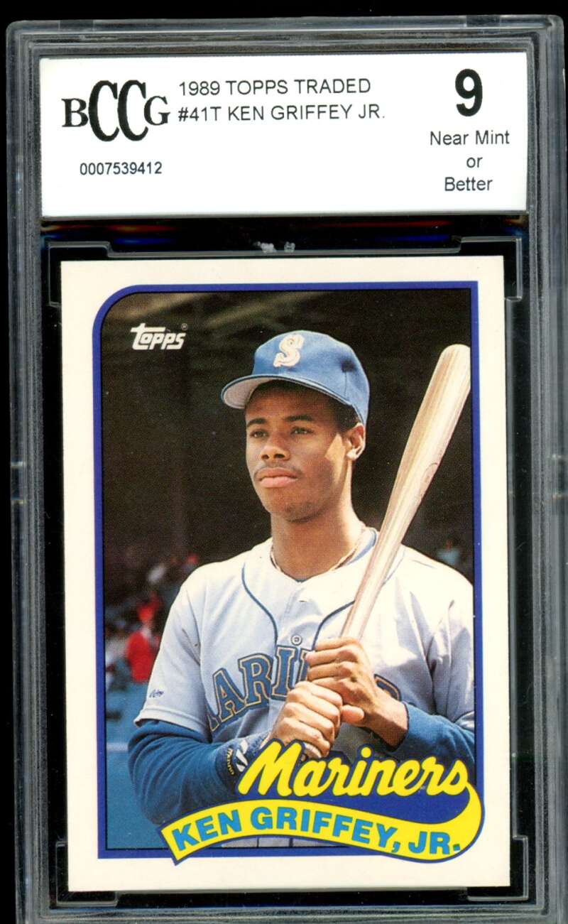 Ken Griffey Jr. Rookie Card 1989 Topps Traded #41T BGS BCCG 9 Image 1