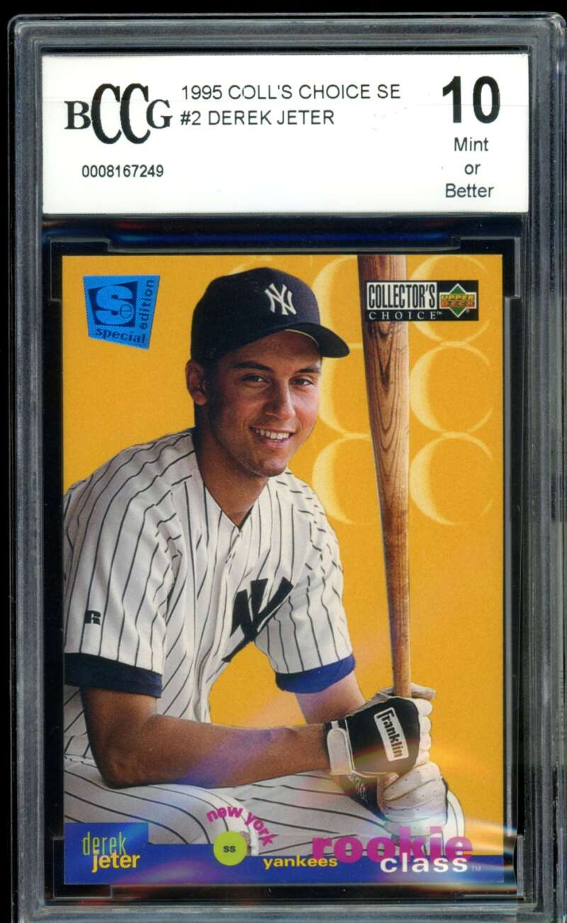 Derek Jeter Rookie Card 1995 Collector's Choice SE #2 BGS BCCG 10 Image 1