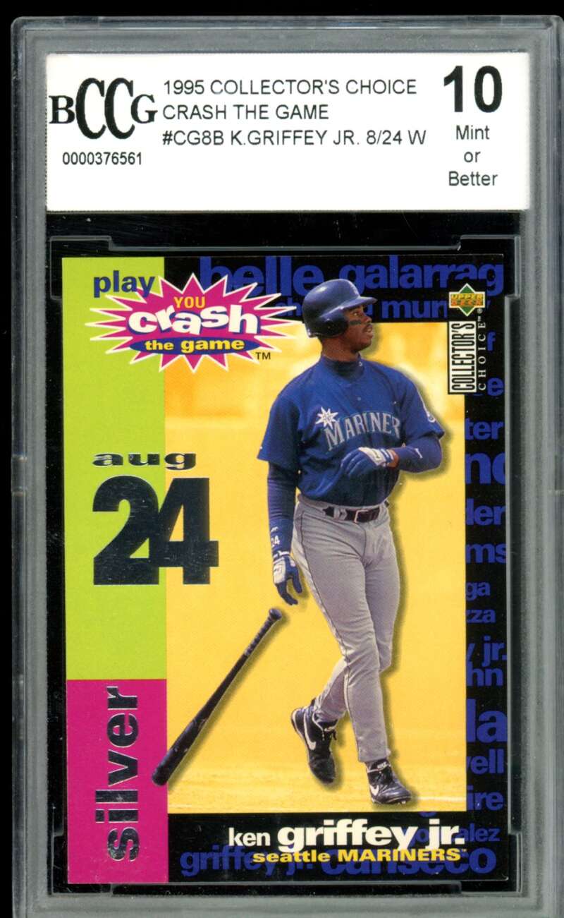 Ken Griffey Jr. Card 1995 Collector's Choice #CG8B BGS BCCG 10 Image 1