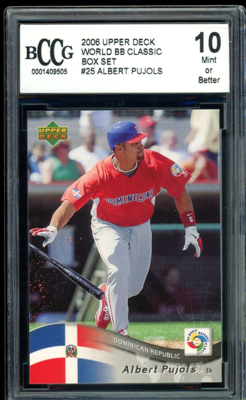 Albert Pujols Card 2006 Upper Deck #25 BGS BCCG 10 Image 1