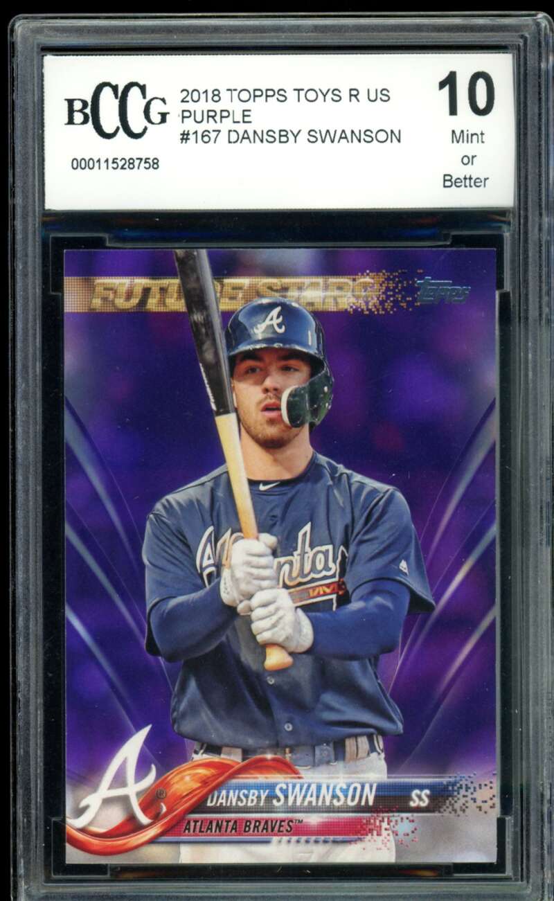 Dansby Swanson Card 2018 Topps Toys R Us Purple #167 BGS BCCG 10 Image 1