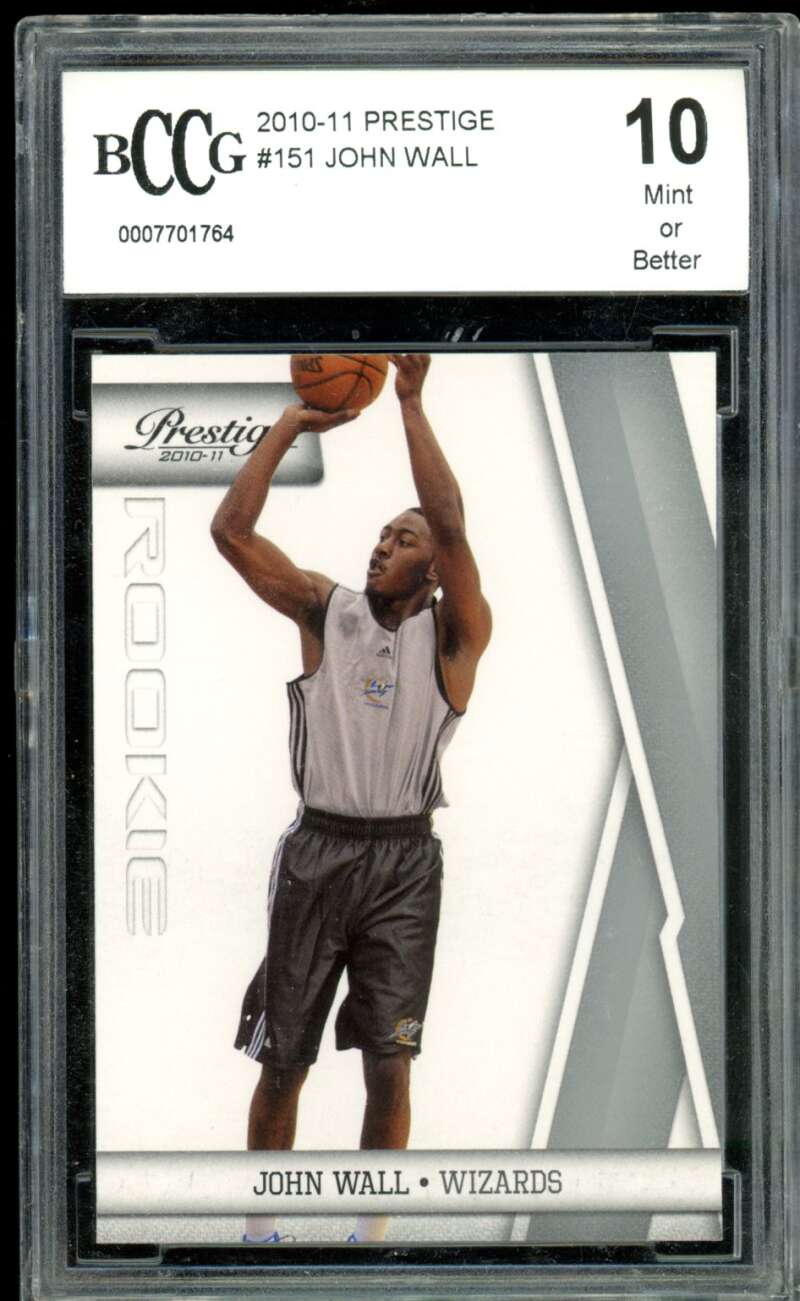 John Wall Rookie Card 2010-11 Prestige #151 BGS BCCG 10 Image 1