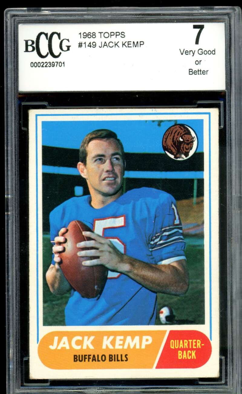 Jack Kemp Card 1968 Topps #149 BGS BCCG 7 Image 1
