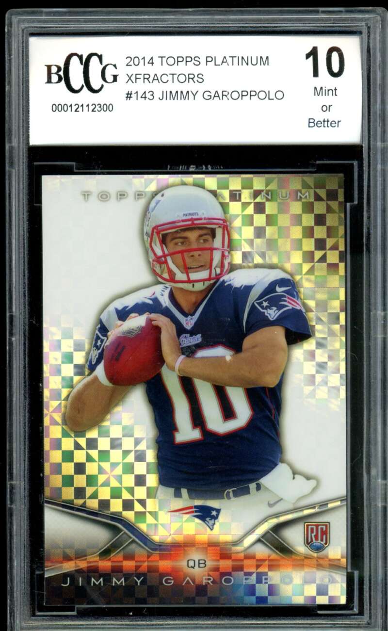 Jimmy Garoppolo Rookie Card 2014 Topps Platinum Xfractors #143 BGS BCCG 10 Image 1