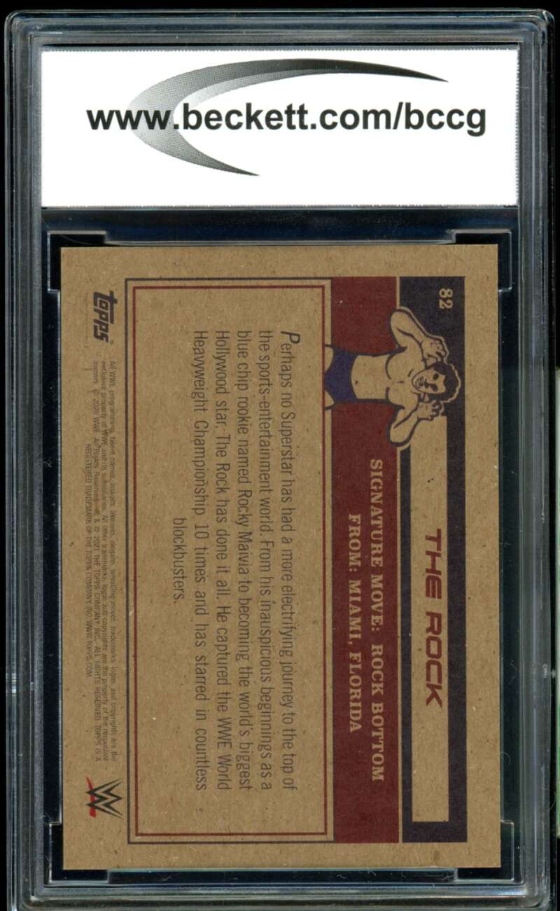 The Rock Card 2021 Topps Living #82 BGS BCCG 10 Image 2