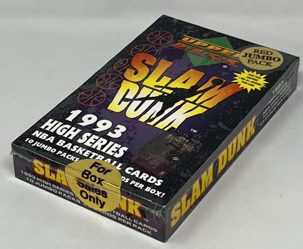 1993 Upper Deck Slam Dunk High Series Red Retail Jumbo Basketball Box Image 1