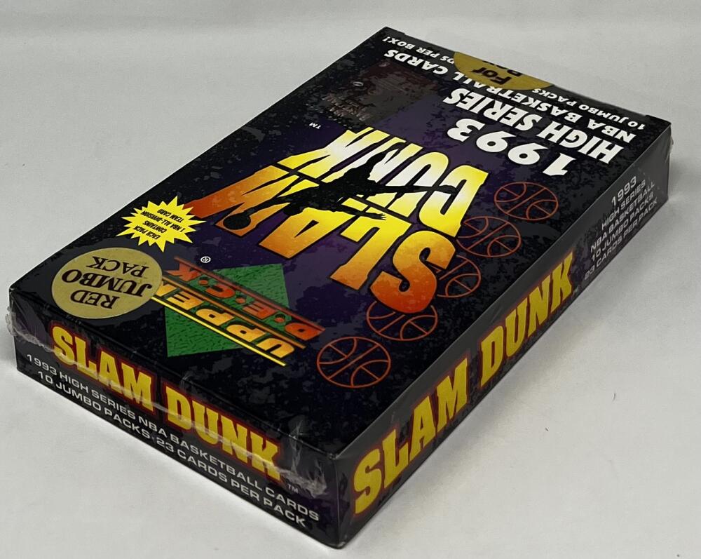 1993 Upper Deck Slam Dunk High Series Red Retail Jumbo Basketball Box Image 2