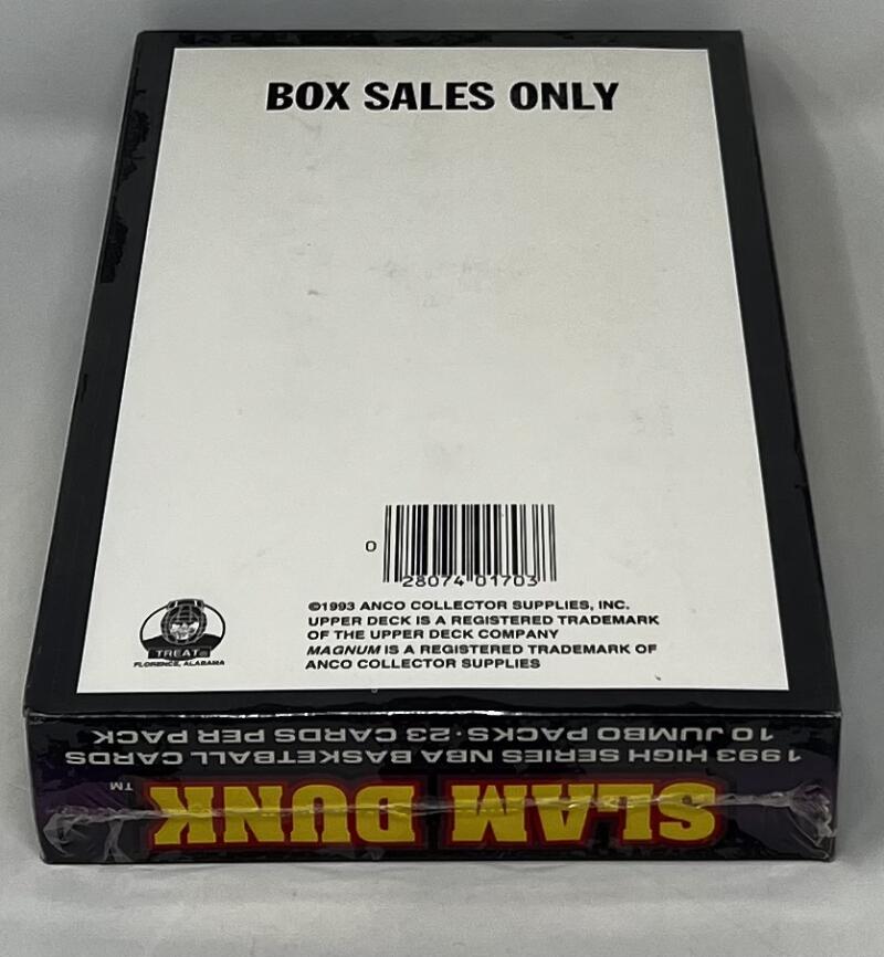 1993 Upper Deck Slam Dunk High Series Red Retail Jumbo Basketball Box Image 3