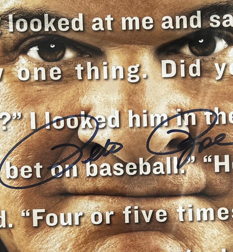 Pete Rose Autograph Signed Sports Illustrated 23x27 Framed Poster JSA Authentic Image 4