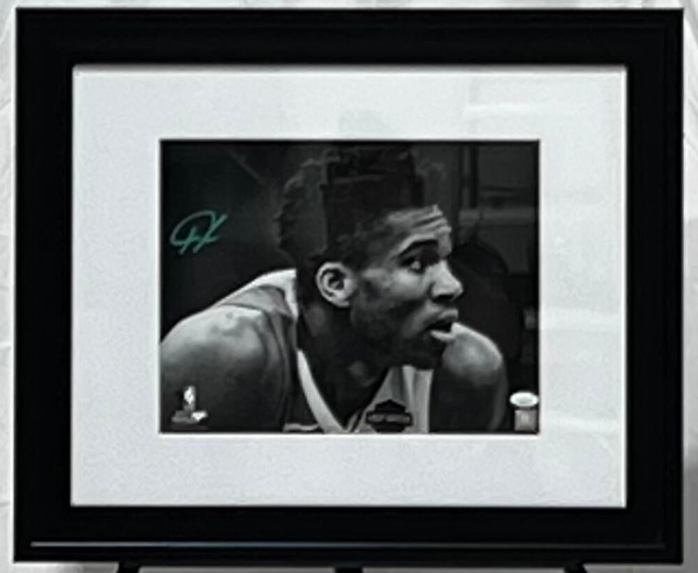 Giannis Antetokounmpo Autographed Signed 20x24 Framed Poster JSA Authentic Image 1