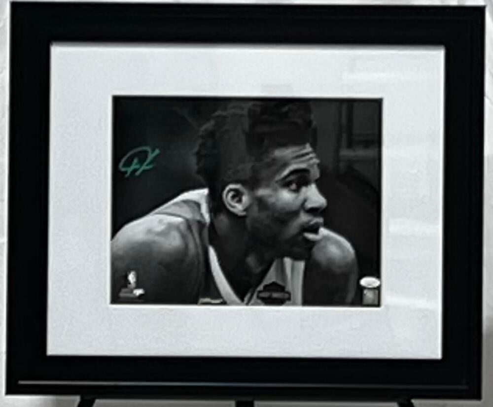 Giannis Antetokounmpo Autographed Signed 20x24 Framed Poster JSA Authentic Image 2