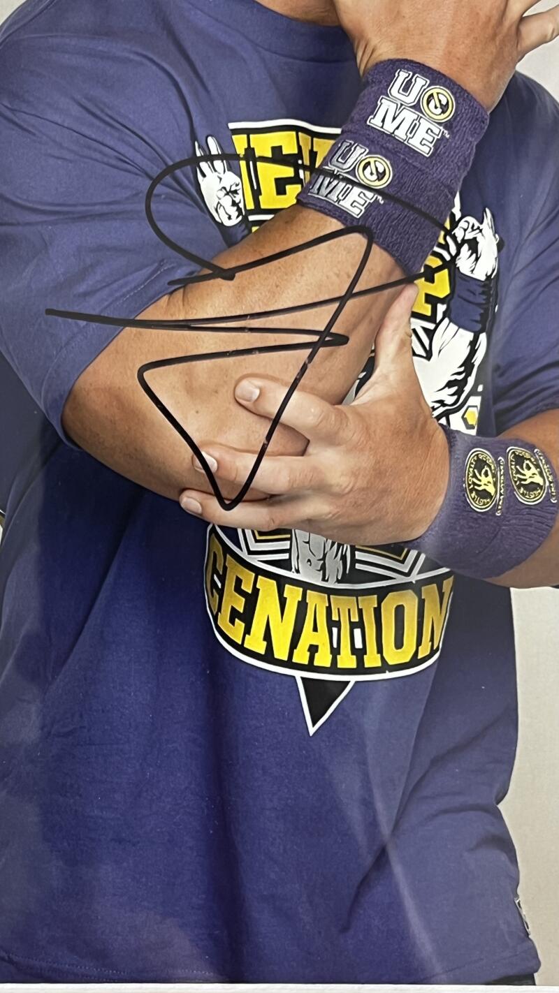 WWE John Cena Autographed Signed 15x17 Framed Poster JSA Authentic Image 3