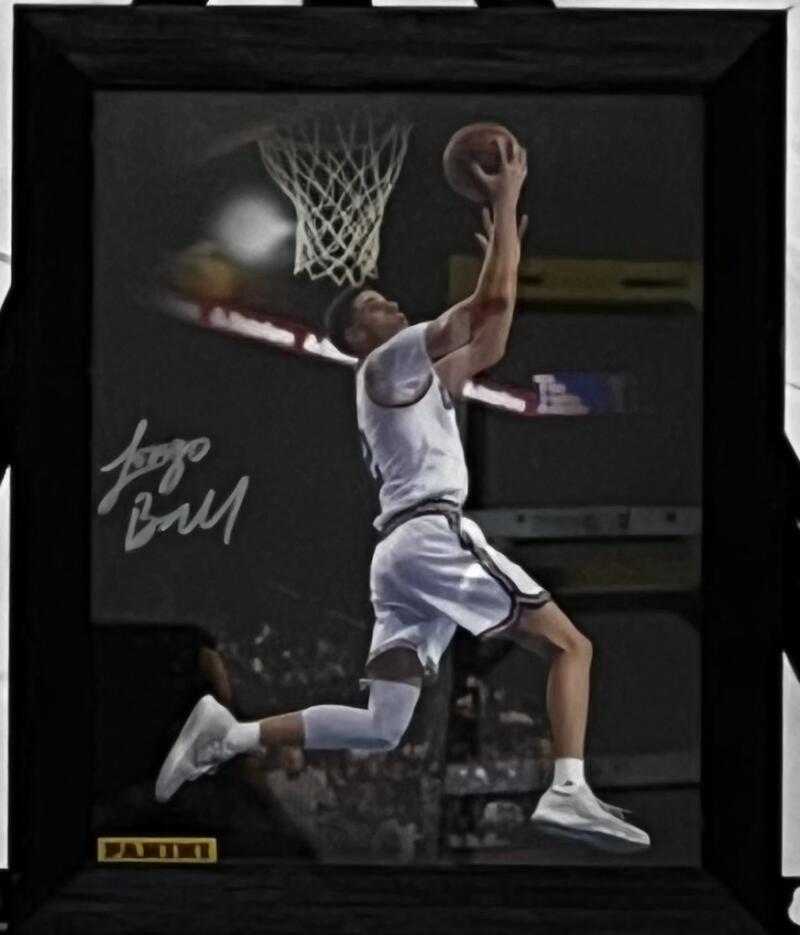 Lonzo Ball Autographed Signed Pelicans 9x11 Framed Poster Panini Authentic Image 1
