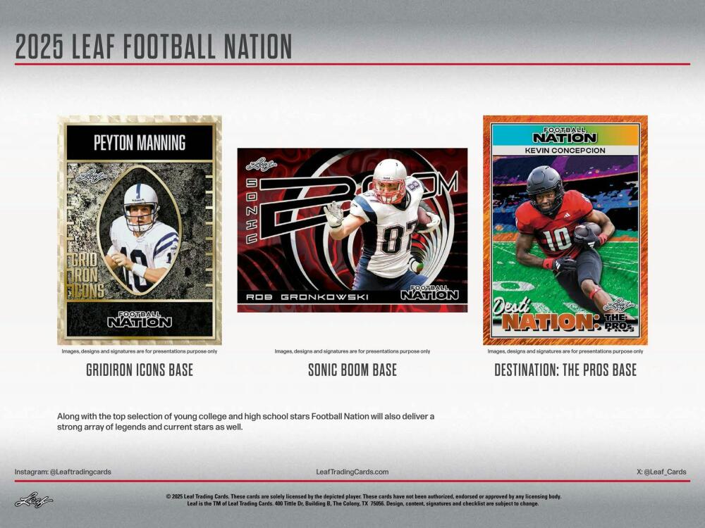 2025 Leaf Football Nation Hobby Box Image 4