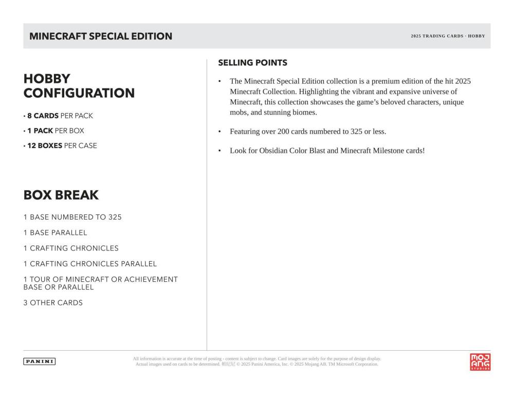 2025 Minecraft Special Edition Hobby Box Image 5