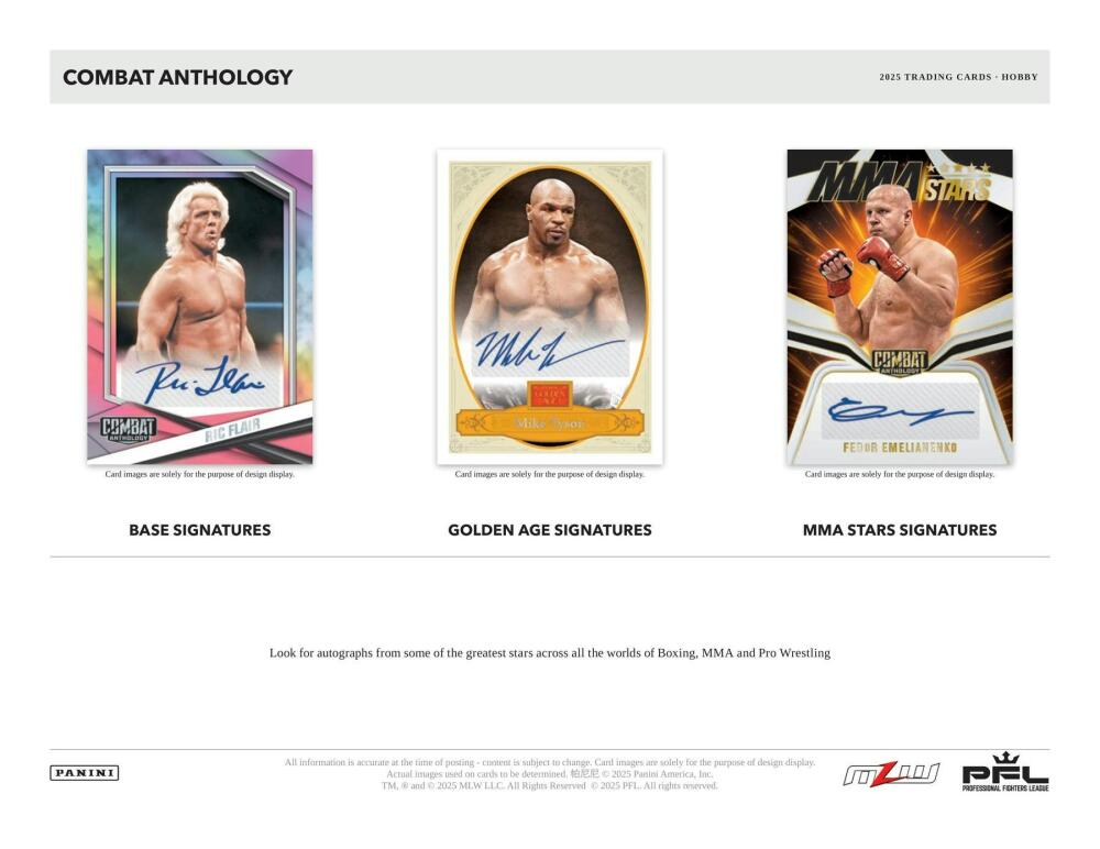 2025 Panini Combat Anthology Hobby Box Image 3
