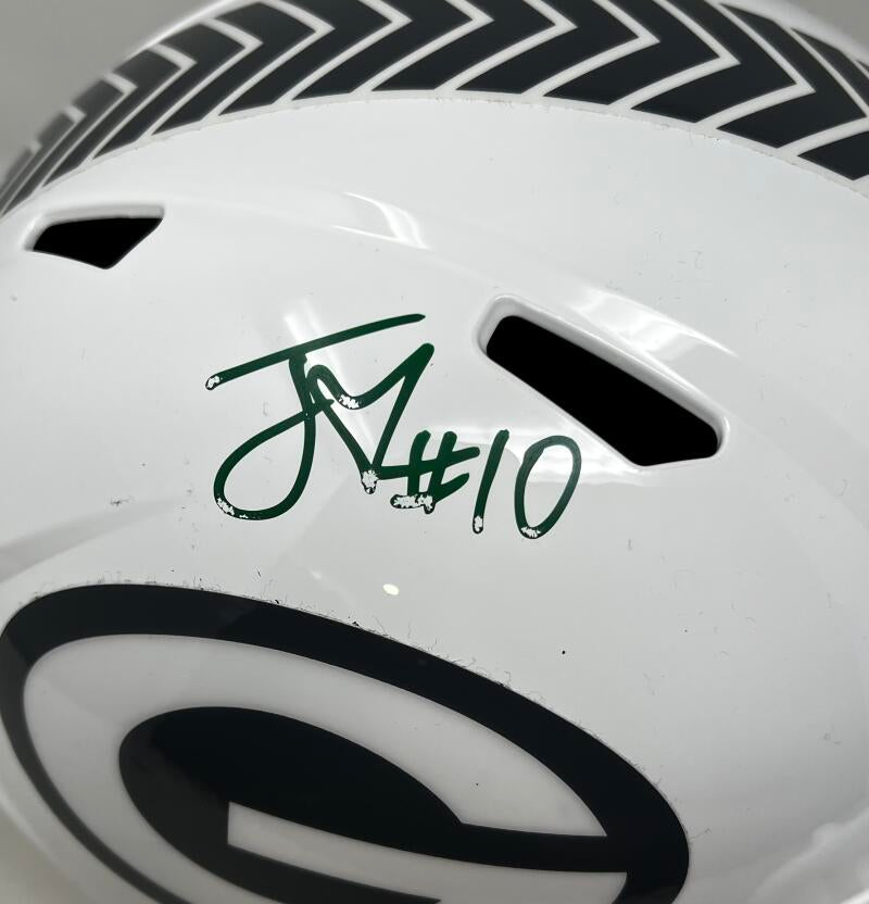 Jordan Love Autograph Signed Packers Salute To Sevice Full Size Replica Helmet BAS Authentic  Image 3