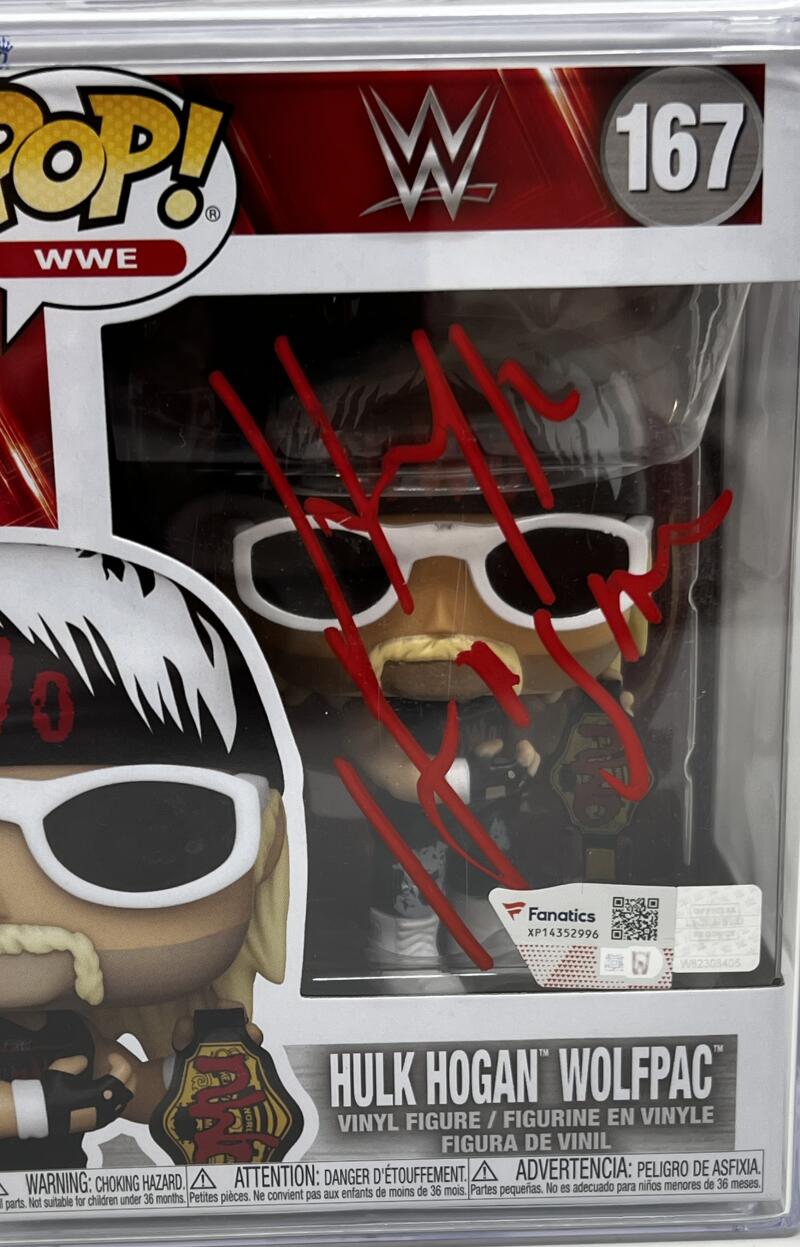  WWE NWO Autograph Signed Hulk Hogan Wolfpac Funko Pop #167 Fanatics Authentic Image 2