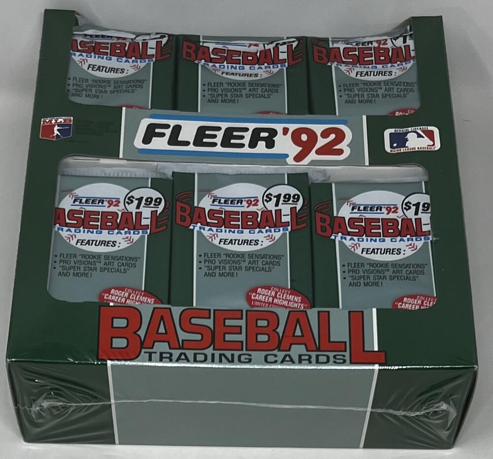 1992 Fleer Baseball  Jumbo Packs Cello Box  Rookie Sensations Inserts Image 2