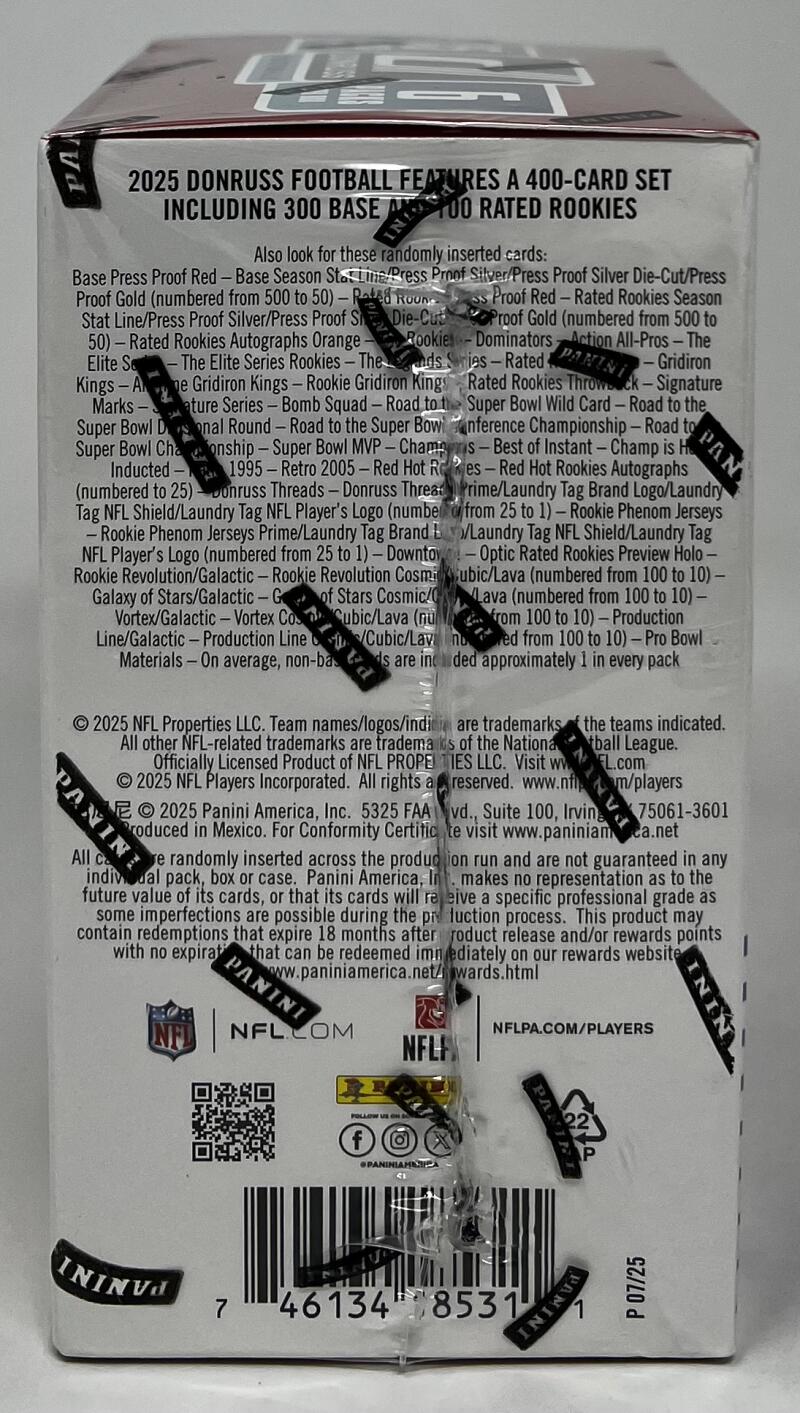 2025 Panini Donruss Football 6-Pack Blaster Box (Red Hot Rookies) RED BOX Image 3