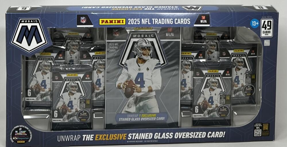 2025 Panini Mosaic Football Costco Bundle Box  Stained Glass Image 1