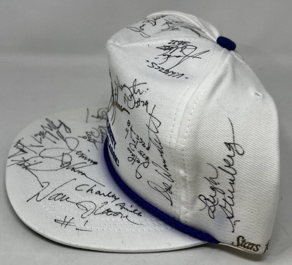 Troy Aikman Warren Moon Autographed Signed Celebrity Golf Classic Hat JSA Authentic Image 1