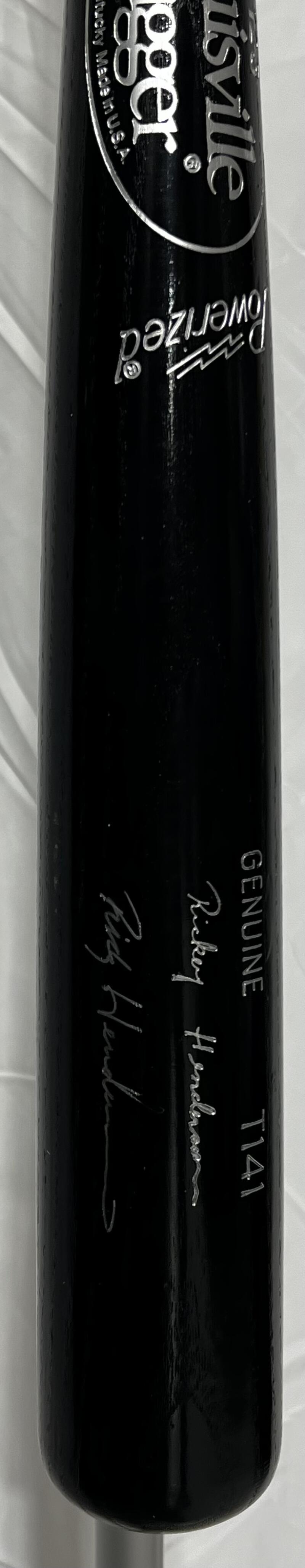 Rickey Henderson Autographed Signed Baseball Bat JSA Authentic  Image 3