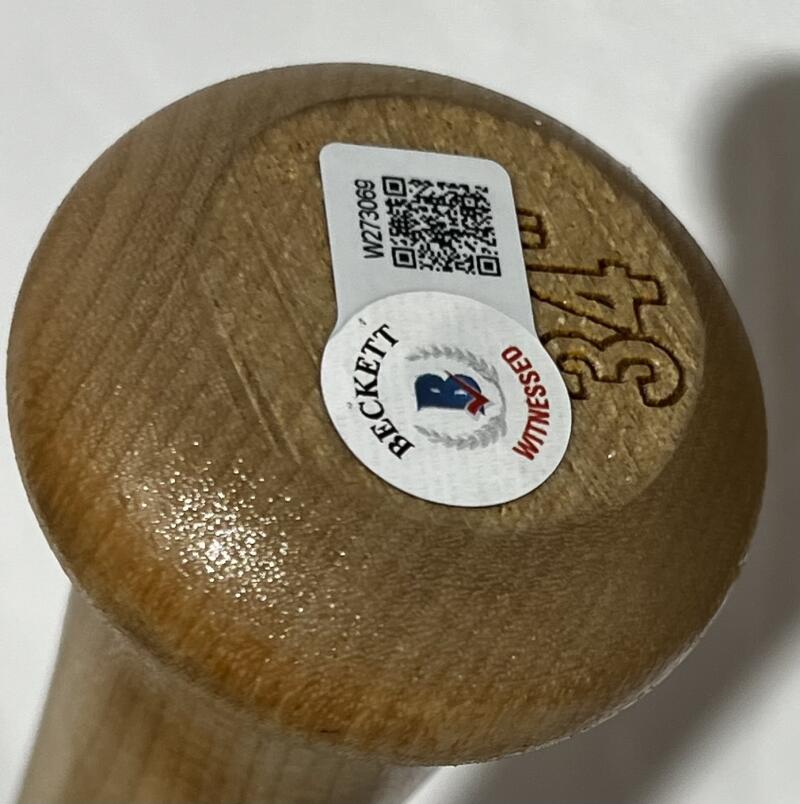 Jackson Chourio Autographed Signed Baseball Bat BAS Authentic  Image 4