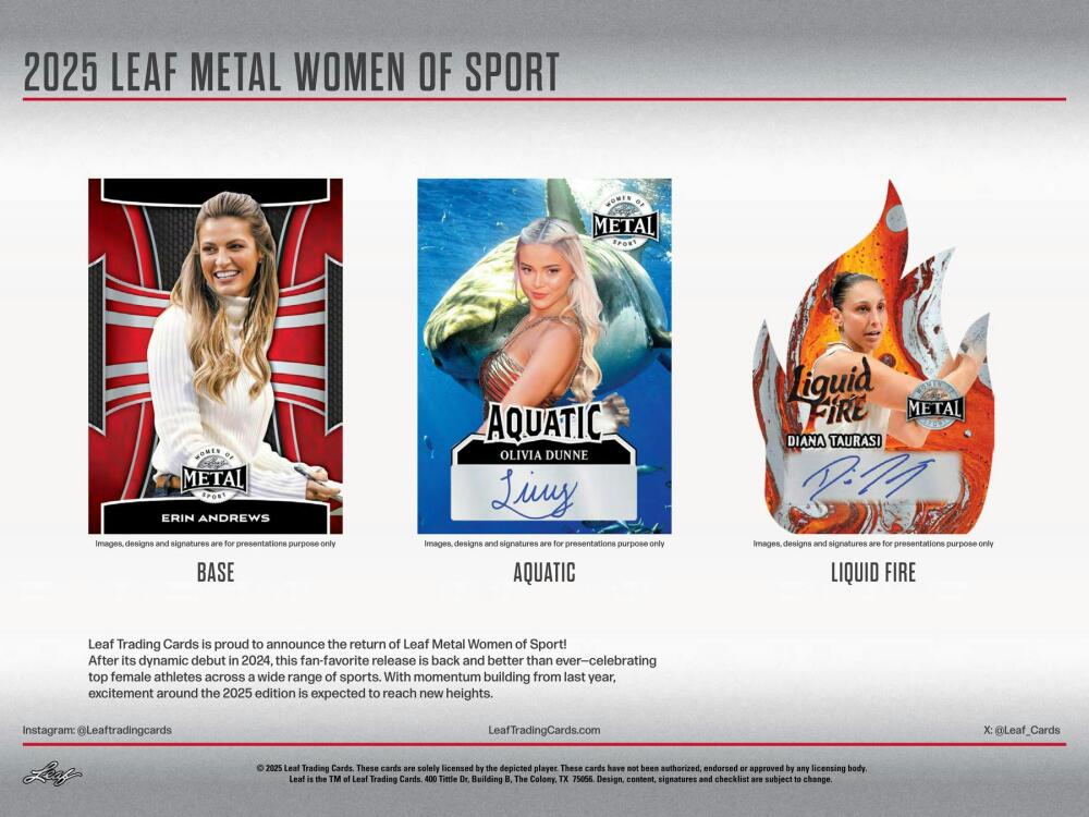 2025 Leaf Metal Women of Sport Hobby Box Image 3