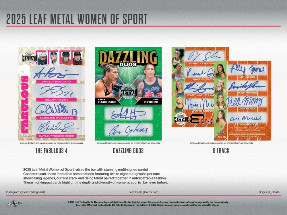 2025 Leaf Metal Women of Sport Hobby Box Image 5