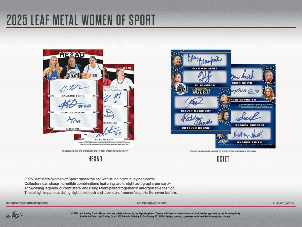 2025 Leaf Metal Women of Sport Hobby Box Image 6
