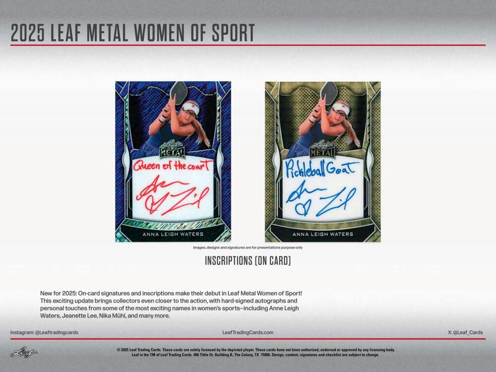 2025 Leaf Metal Women of Sport Hobby Box Image 7
