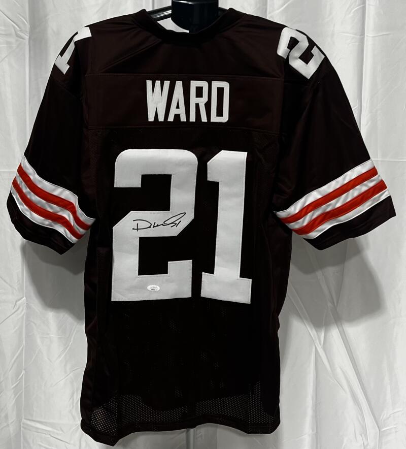 Denzel Ward Autograph Signed Cleveland Browns Football Jersey JSA Authentic  Image 1