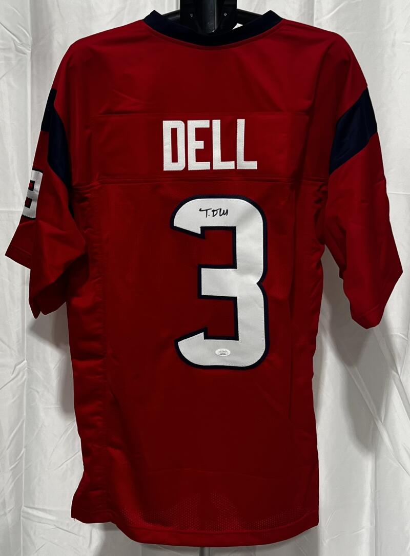 Tank Dell Autograph Signed Houston Texans Football Jersey JSA Authentic  Image 1