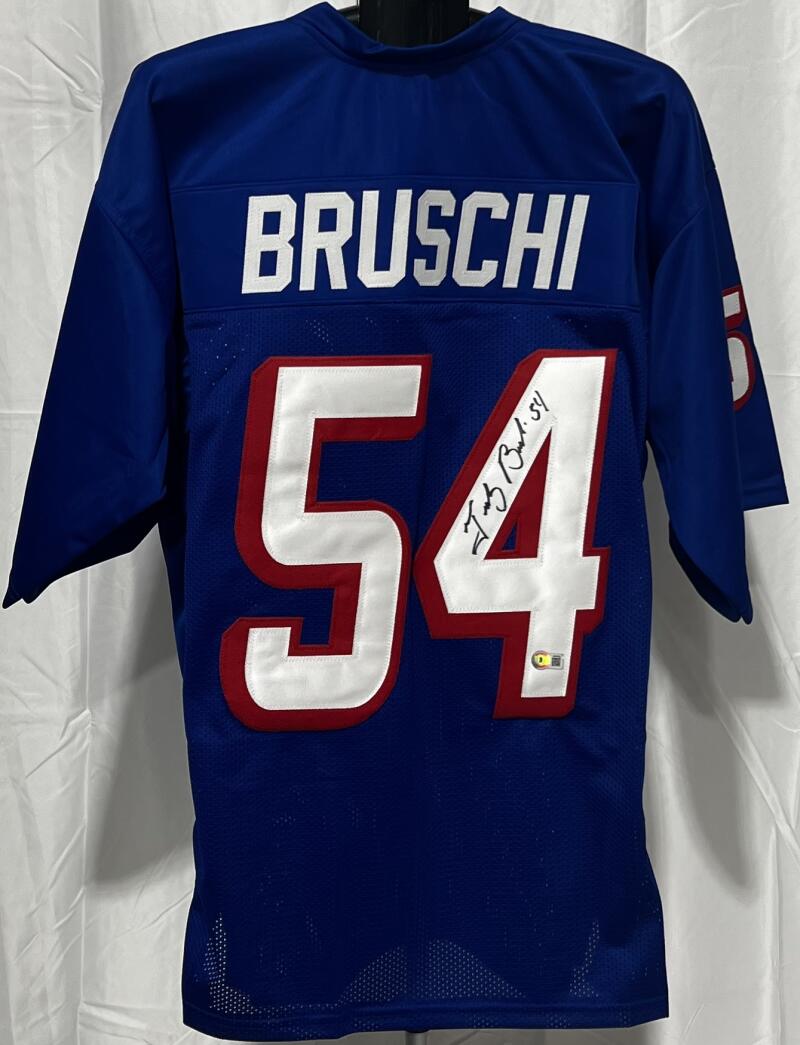 Tedy Bruschi Autograph Signed New England Patriots Football Jersey BAS Authentic  Image 1
