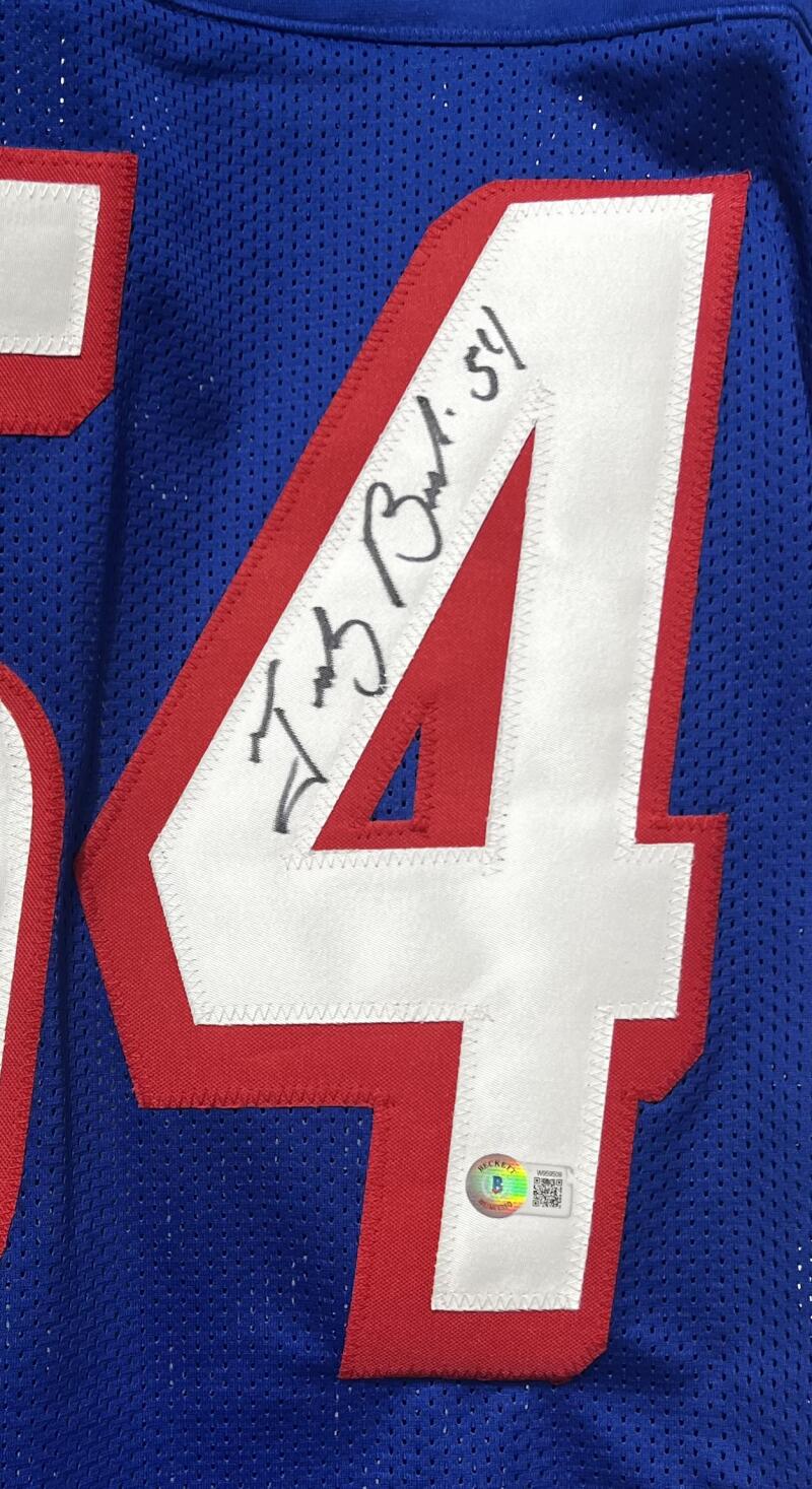 Tedy Bruschi Autograph Signed New England Patriots Football Jersey BAS Authentic  Image 3